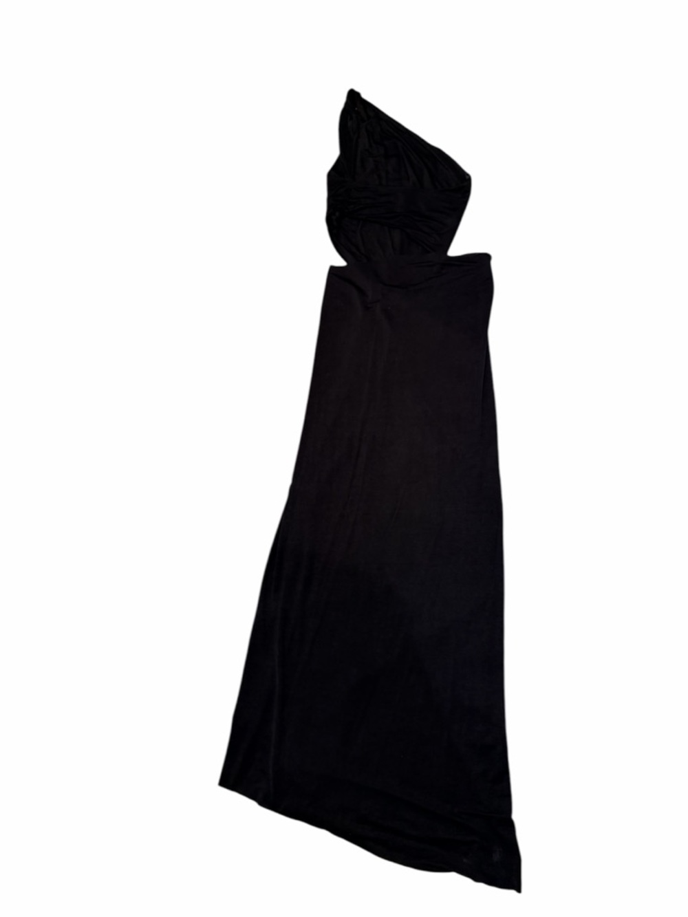 💕 Ema Savahl - One-Shoulder Black Evening Gown with Embellished Waist - Picture 4 of 9